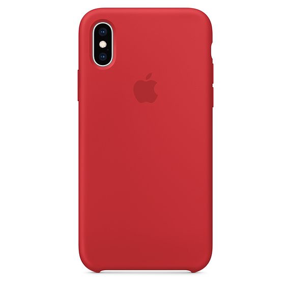 Силиконовый чехол для iPhone X/XS (красный)