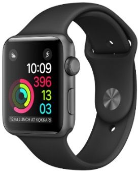 Apple Watch Series 2 42mm Aluminum Case with Sport Band Black
