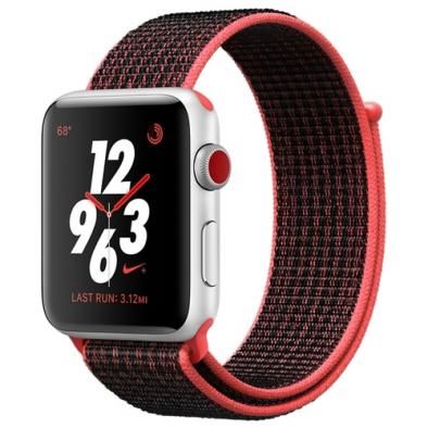 Apple Watch Nike+ Series 3 38mm Silver Crimson/Black Sport Loop