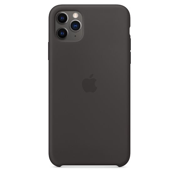 Силиконовый чехол для iPhone 11 Pro Max, чёрный цвет (копия)