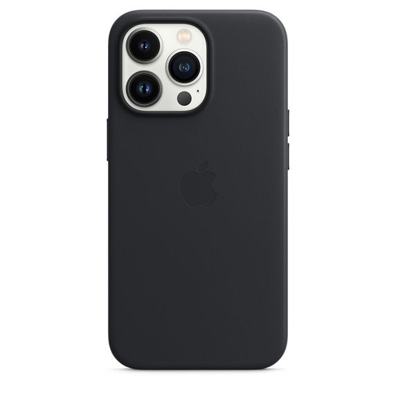 Кожаный чехол MagSafe для iPhone 13 Pro, цвет «тёмная ночь»
