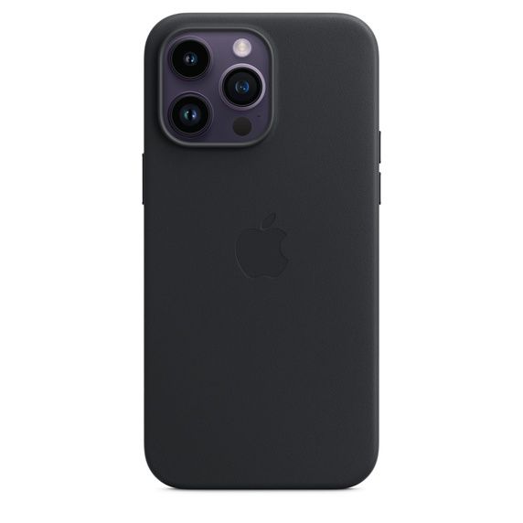 Чехол Apple MagSafe для iPhone 14 Pro Max, кожа, темная ночь