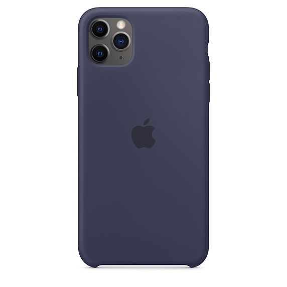 Силиконовый чехол для iPhone 11 Pro Max, тёмно‑синий цвет (копия)