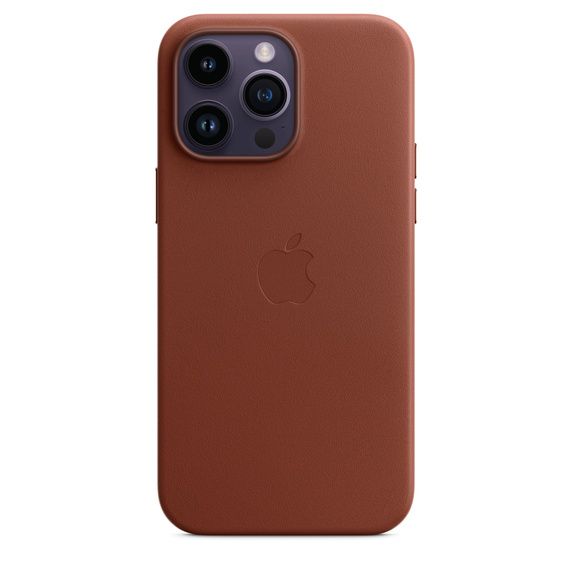 Чехол Apple MagSafe для iPhone 14 Pro Max, кожа, коричневый