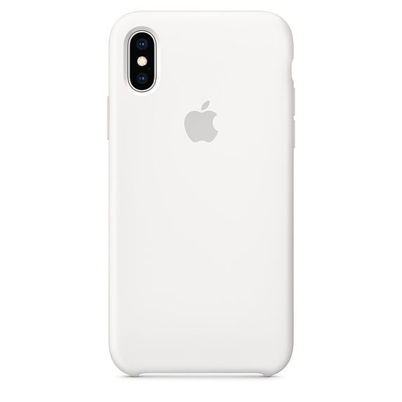 Силиконовый чехол для iPhone X/XS (белый)