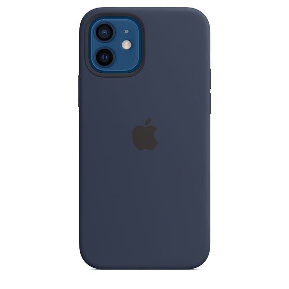 Силиконовый чехол для iPhone 12 и 12 Pro, цвет «тёмный ультрамарин» (копия)