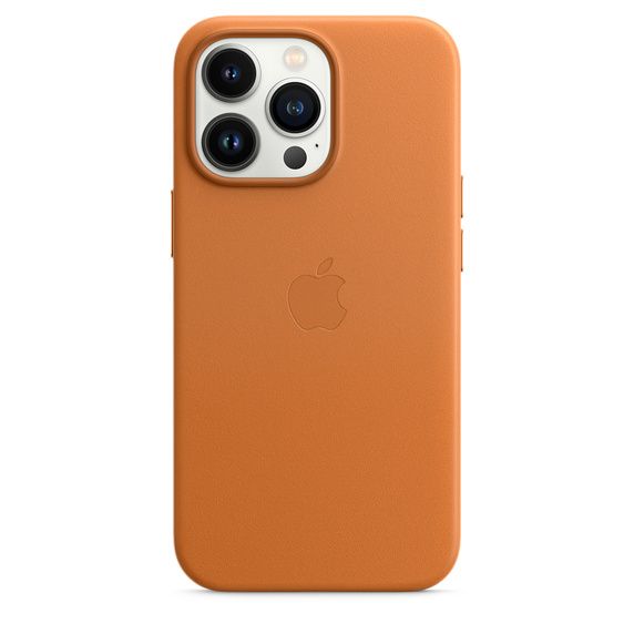 Кожаный чехол MagSafe для iPhone 13 Pro, цвет «золотистая охра»