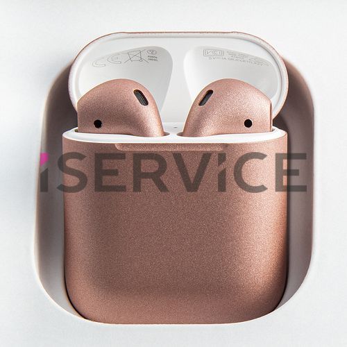 Беспроводные наушники Apple AirPods 2 Золотой матовый (2019) в зарядном футляре