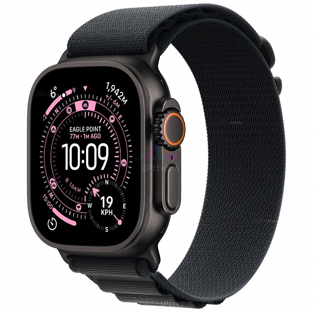 Apple Watch Ultra 3 49 мм «Black Titanium» Case with Black Alpine
