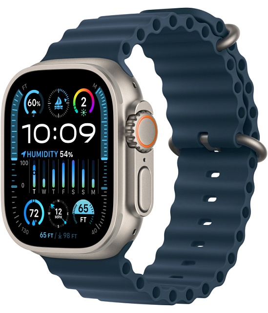 Умные часы Apple Watch Ultra 2 49 мм, корпус из титана, ремешок Ocean Синий