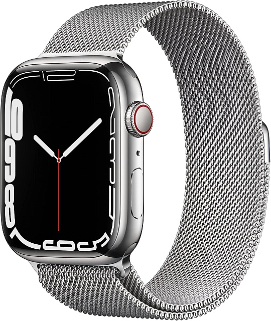 Часы Apple Watch Series 7 41 mm GPS + Cellular, Silver Stainless Steel Case with Milanese Loop
