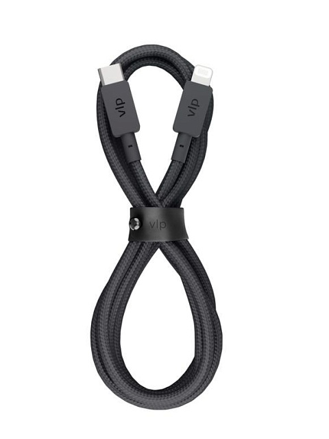 Кабель vlp Nylon Cable USB С – Lightning MFI 1.2м черный