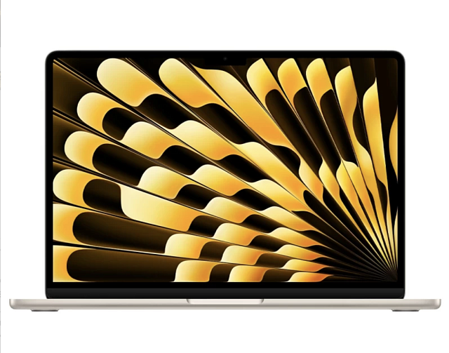 Apple MacBook Air 13" (M3 8C CPU, 8C GPU, 2024) 8 ГБ, 256 ГБ SSD, Сияющая звезда MRXT3