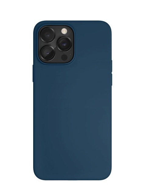Чехол защитный vlp Silicone Case для iPhone 14 Pro темно-синий