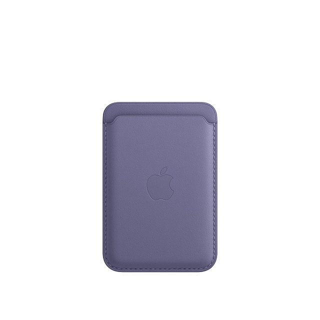 Кожаный чехол-бумажник MagSafe для iPhone, цвет «сиреневая глициния»