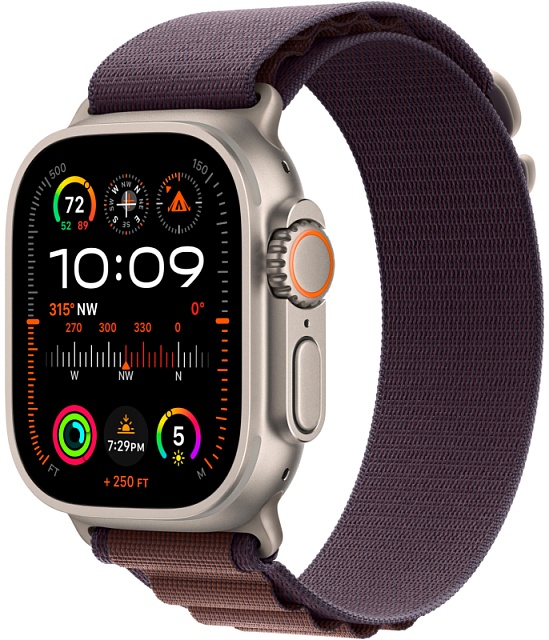 Умные часы Apple Watch Ultra 2 49 мм, корпус из титана, ремешок Alpine (L) Индиго