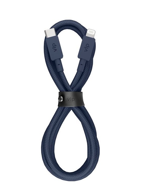 Кабель vlp Nylon Cable USB С – Lightning MFI 1.2м темно-синий