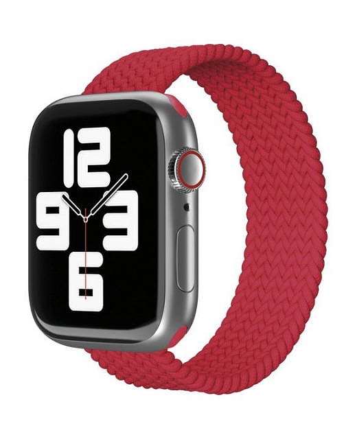 Ремешок нейлоновый плетёный vlp для Apple Watch 38/40/41 S/M 2шт красный