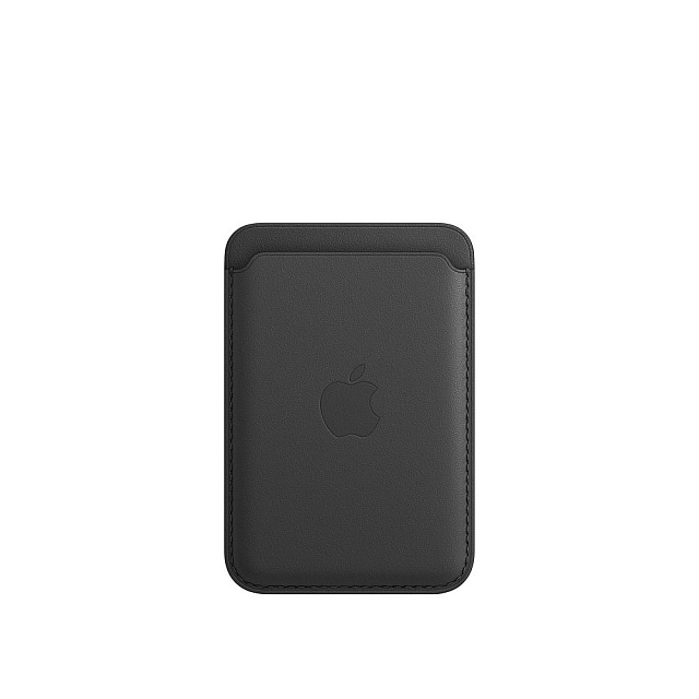 Кожаный чехол-бумажник MagSafe для iPhone, чёрный цвет