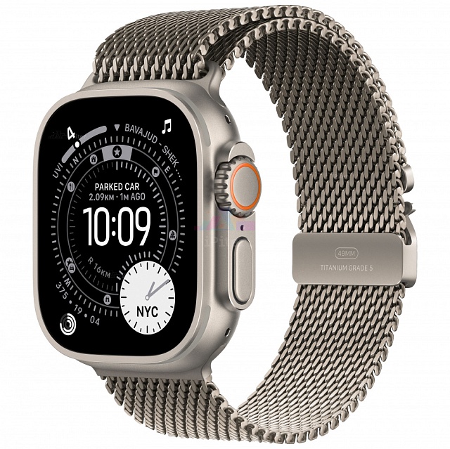 Apple Watch Ultra 3 49 мм «Natural Titanium» Case with Natural Titanium Milanese