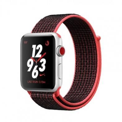 Apple Watch Nike+ Series 3 42mm Silver Crimson/Black Sport Loop