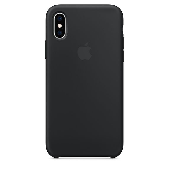 Силиконовый чехол для iPhone X/XS (черный)