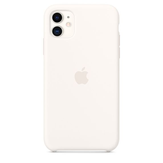 Силиконовый чехол для iPhone 11, белый цвет (копия)
