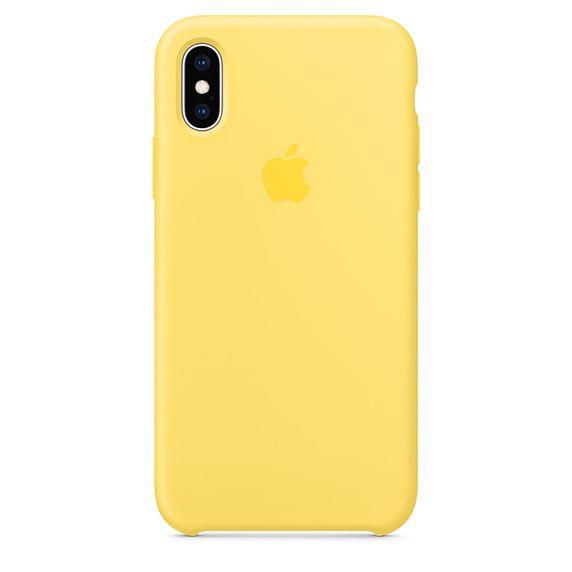 Силиконовый чехол для iPhone X/XS (желтый)