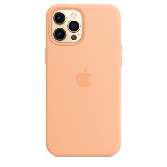 Силиконовый чехол MagSafe для iPhone 12 Pro Max, светло-абрикосовый цвет