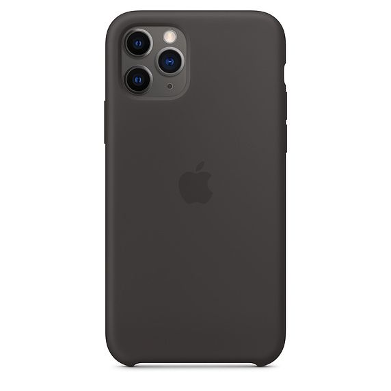Силиконовый чехол для iPhone 11 Pro, чёрный цвет (копия)