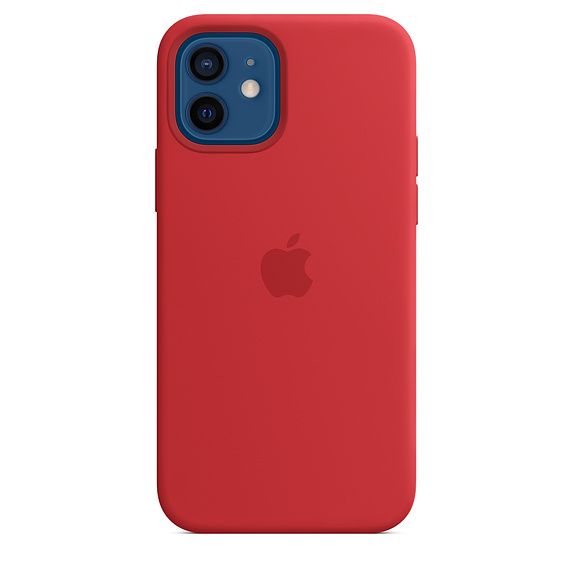 Силиконовый чехол MagSafe для iPhone 12 и 12 Pro, красный цвет