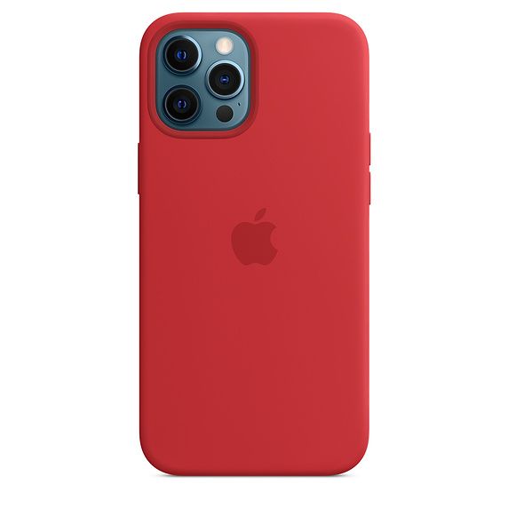 Силиконовый чехол MagSafe для iPhone 12 Pro Max, красный цвет