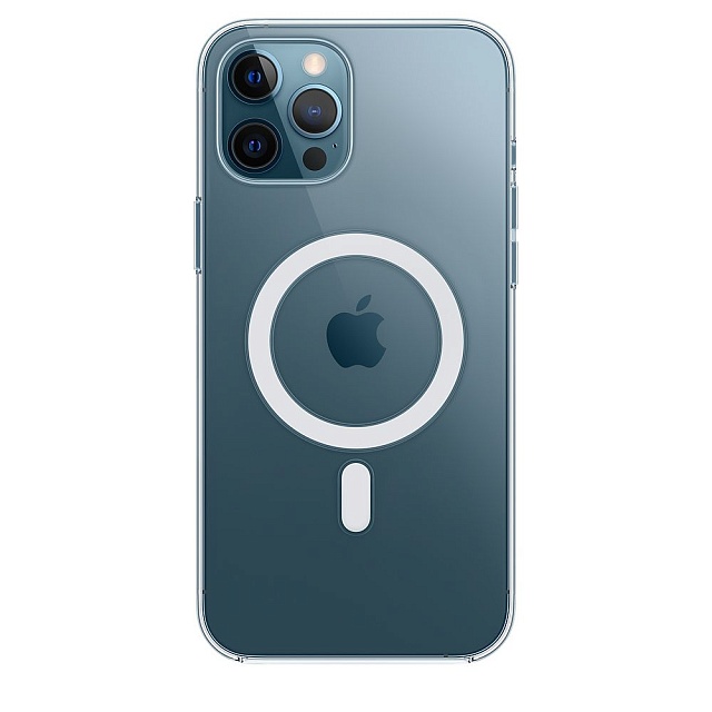 Чехол Apple MagSafe для iPhone 12 Pro Max, силикон, прозрачный