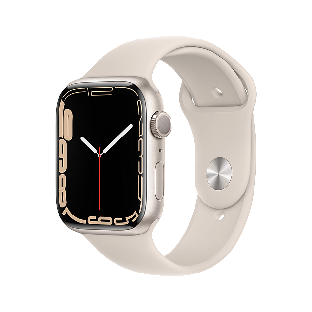 Apple Watch Series 7 45 мм Сияющая звезда, спортивный ремешок цвета сияющая звезда